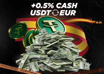Получайте +0.5% наличных к вашему обмену USDT в Испании до 11.11